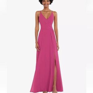 After Six Faux Wrap Criss Cross Back Dress